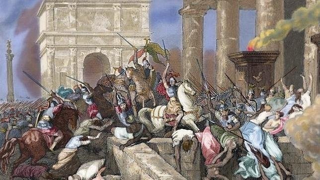 Los visigodos saquean Roma